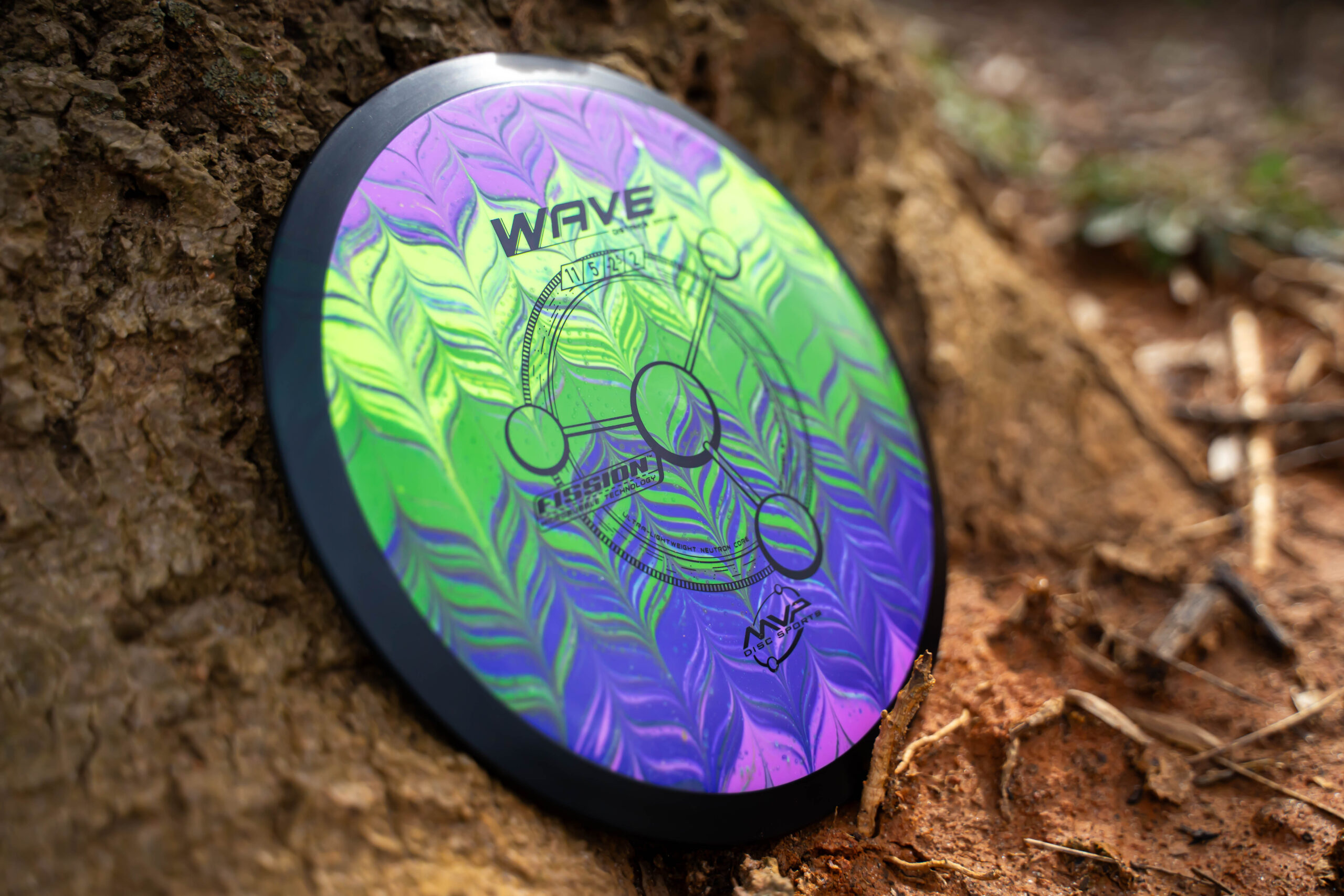 MVP Fission Wave – Yellow, Green, & Purple Feather Wave Dye