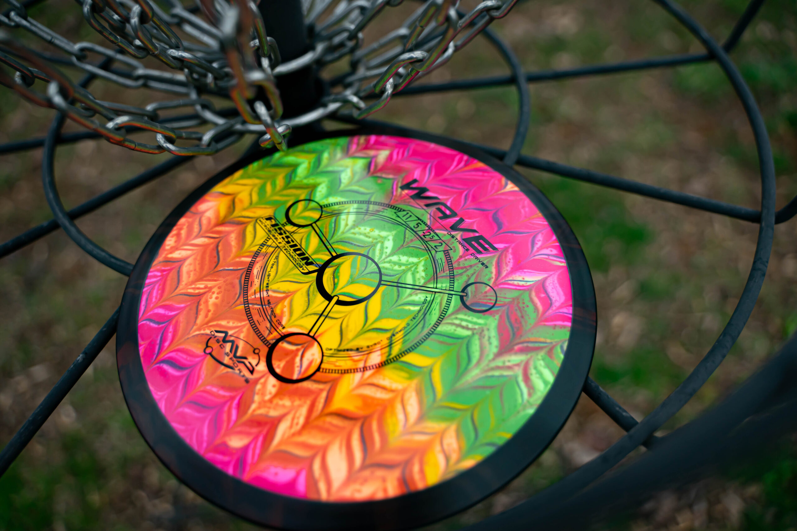 MVP Fission Wave – Pink, Green, Yellow, & Orange Feather Wave, 154.2g