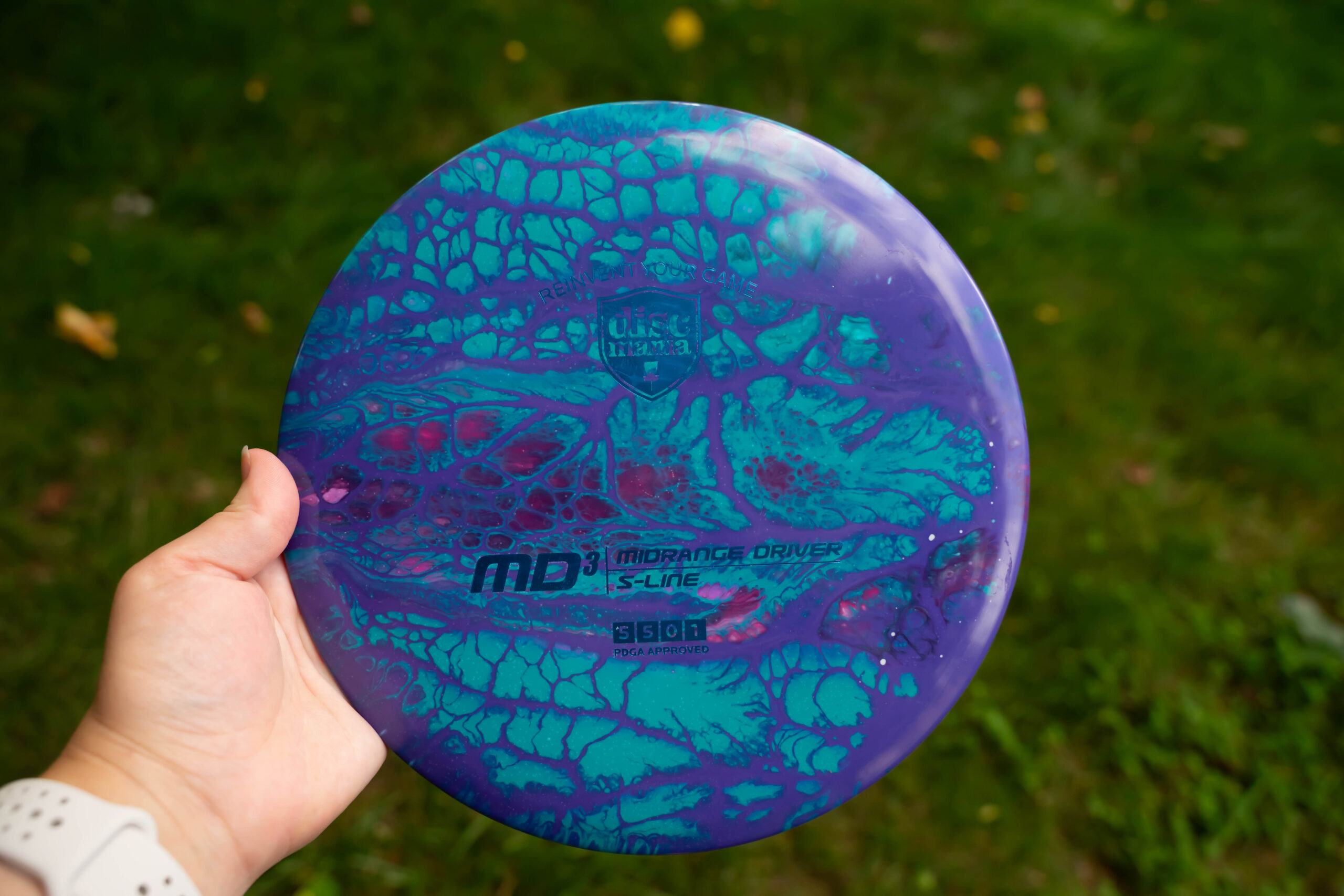 Discmania S-Line MD3 – Teal, Purple, & Pink Cell Dye
