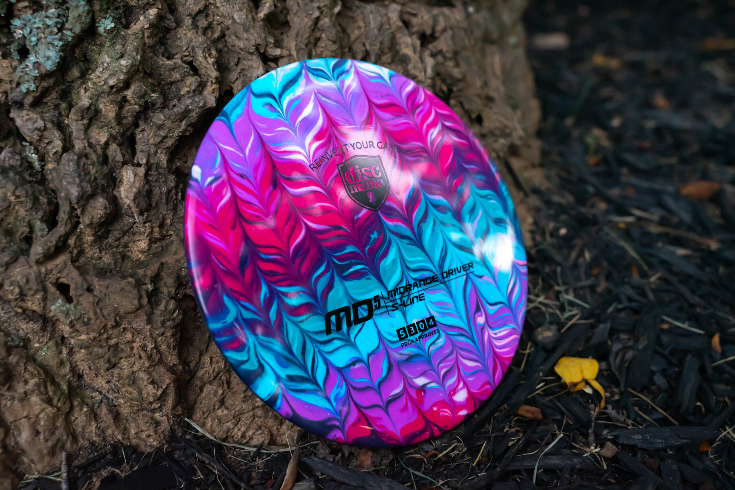 Discmania S-Line MD5 – Purple, Red, Teal, & Blue Feather Dye