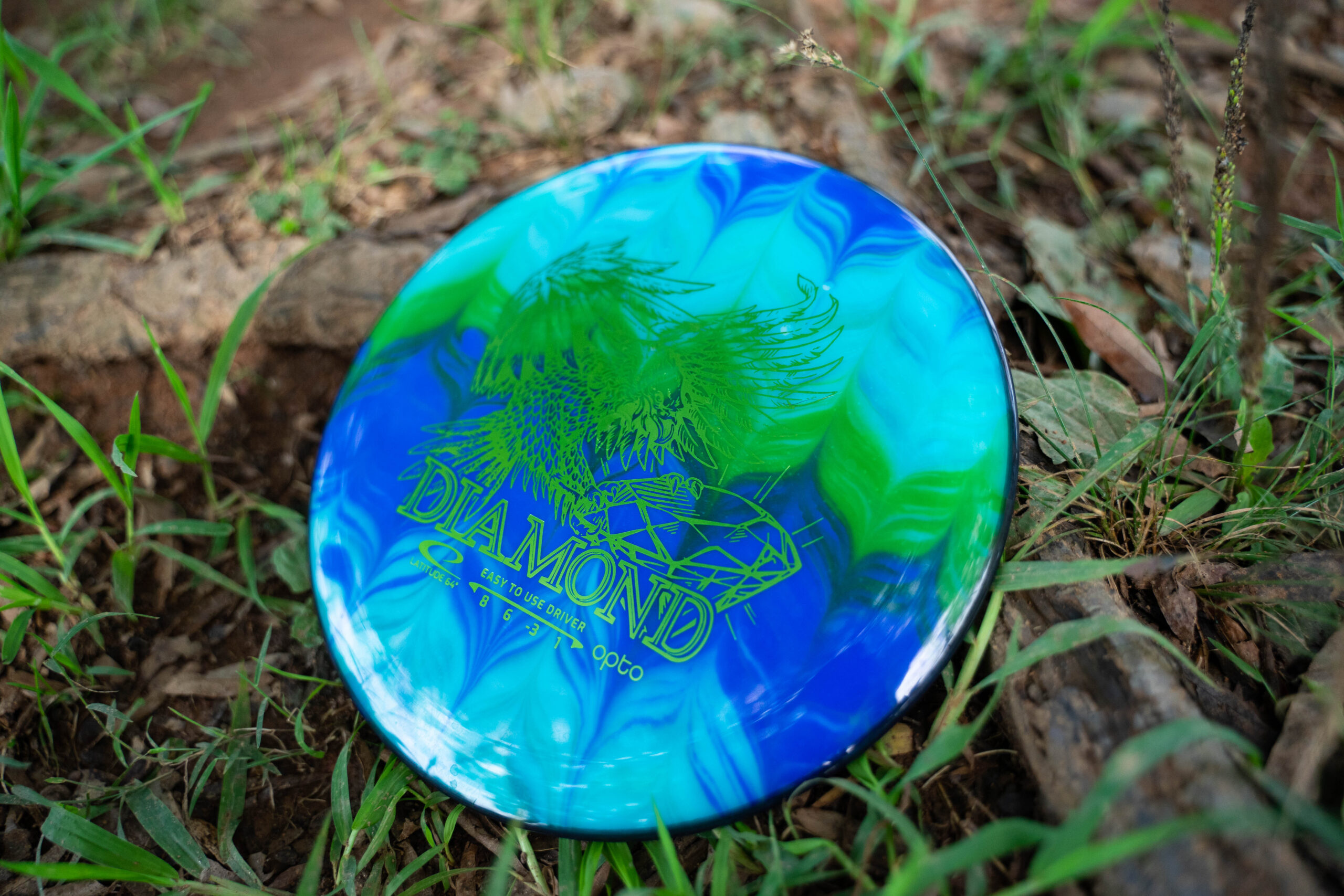 Latitude 64 Opto Diamond – Blue & Green Feather Dye